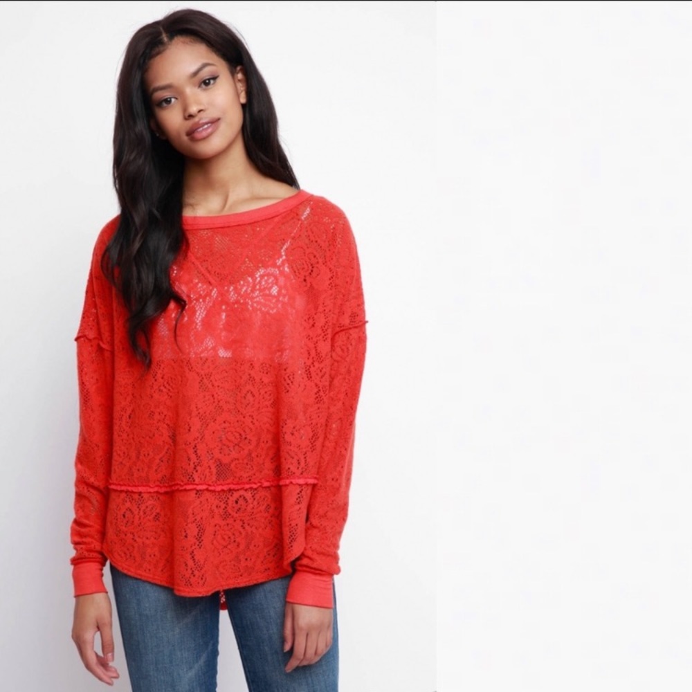 Free People Lace Sweater